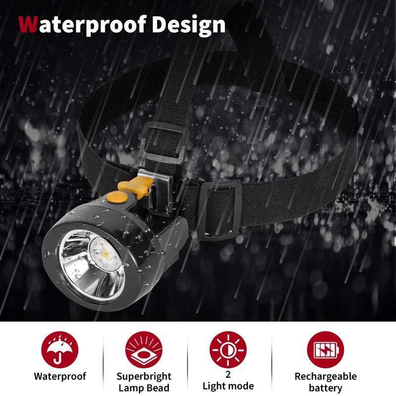 Lámpara de minería KL2.8LM recargable LED impermeable a prueba de