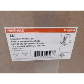 Legrand 881 Wiremold PVC Ratchet-Pro Round Non-Metallic Floor Box