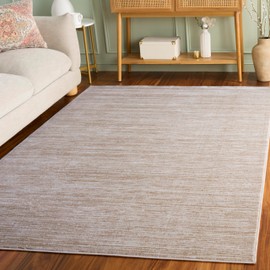 SAFAVIEH Vision Collection Area Rug - 3' Square, Creme, Modern Ombre Tonal Chic Design, Non-Shedding & Easy Care, Ideal for High Traffic Areas in Living Room, Bedroom (VSN606F)