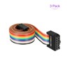 DMiotech 3 Pack 10 Pin IDC Ribbon Cable 48cm 2.54mm