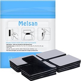 Two Sided Sticky Back Fastener | 1.5 x 2.4 Inch 16 Sets| Black Hanging Strips with Adhesive Mounting Tape