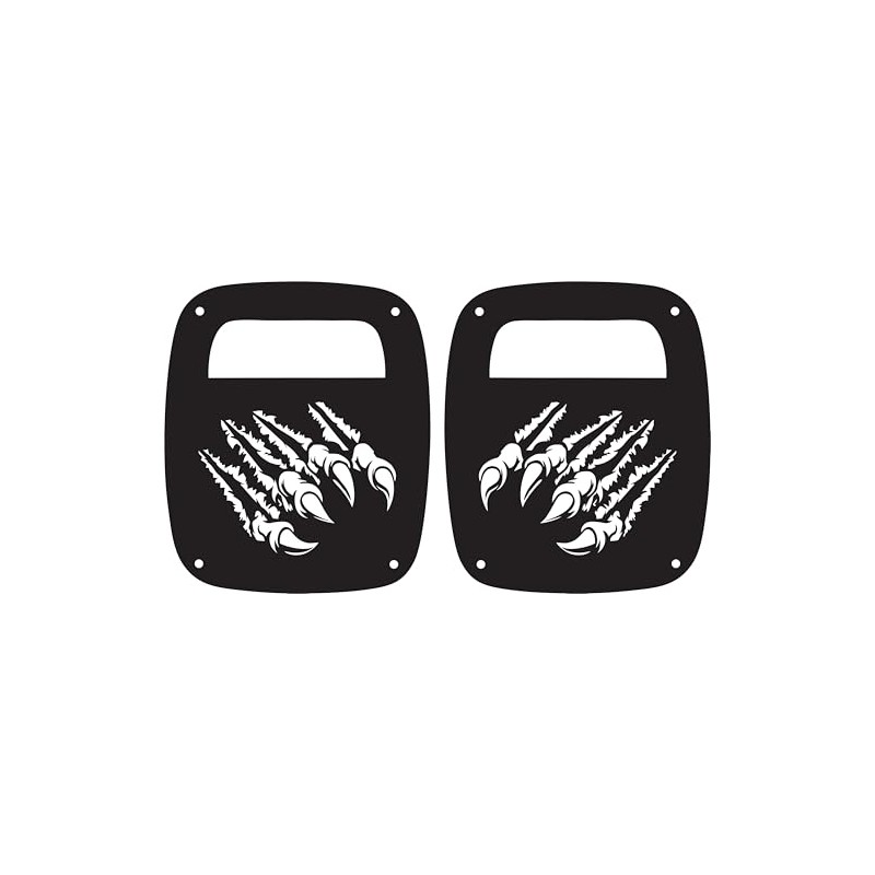JeepTails Claw Tail lamp Light Covers Compatible with Jeep CJ