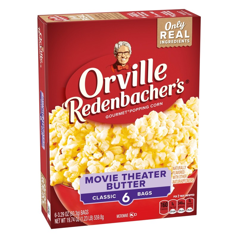 Orville Redenbacher’s Microwave Popcorn, Movie Theater Butter Flavor, 3g Fiber