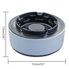 Air Purifier Filter Ashtray,Portable Box Smokeless Ash tray for Smokers,Smell Proof Ashtrays for Patio Indoor Outdoor Car Grey