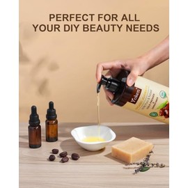 Yoken 946 Ml (Verificado Por Ewg) Aceite Portador De Jojoba 100 Puro - Sin Refinar, Sin Hexano, Prensado En Frío. Para Piel, Rostro, Cabello, Uñas Y