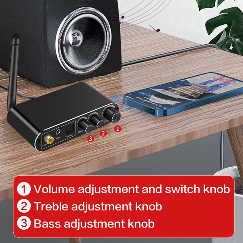 Wireless Receiver Audible Adapter Digital to Analog Signal Converter Support