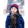 Bencailor 4 Pcs Kids Winter Scarf Kids Buffalo Plaid Scarves