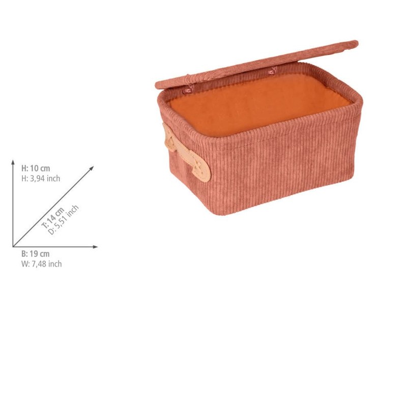 WENKO Anela Bathroom Basket with Lid Dusky Pink