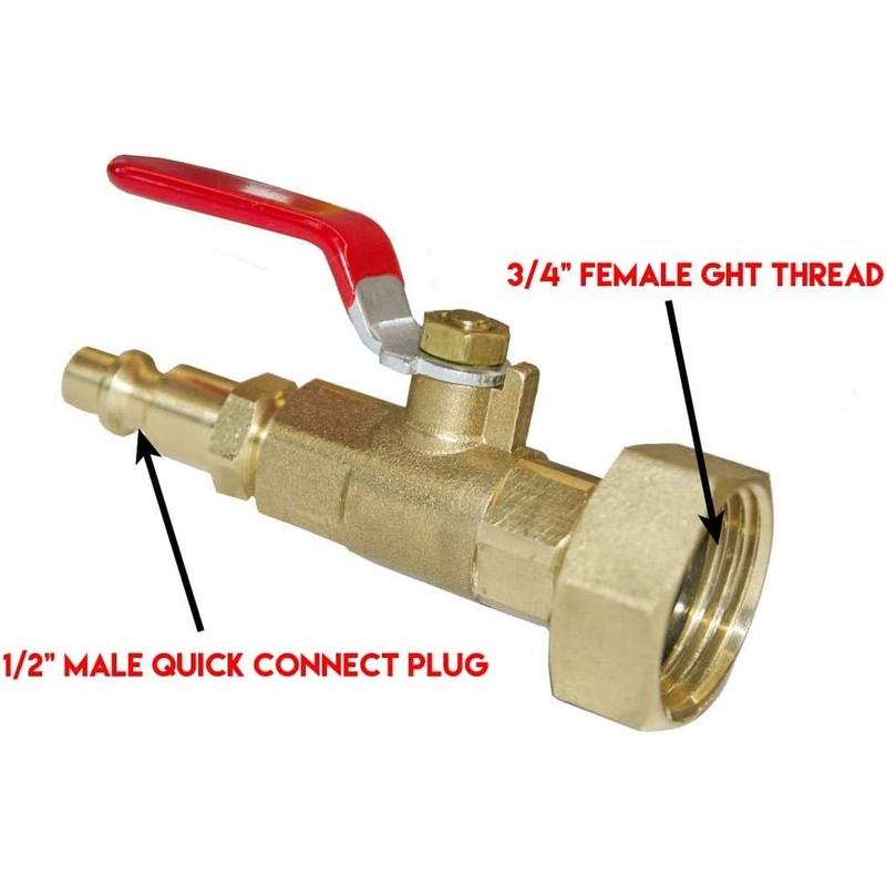 HQMPC RV Winterize Adapter Blowout Adapter 1/4" Quick Connect Plug