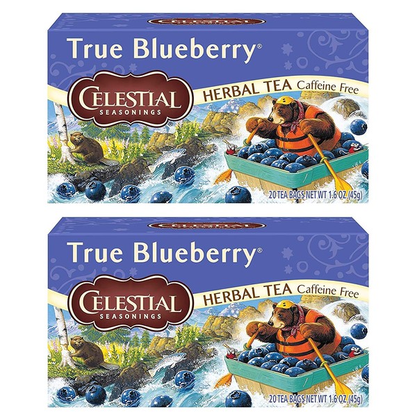 Celestial Seasonings Herb Tea True Blueberry 20 Bag (Pack of 2)
