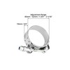 QWORK 1.5" T-Bolt Hose Clamp Stainless Steel, Working Range 46mm-52mm