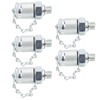 5Pcs Hydraulic Testing Adapter Thread Test Coupling Connectors Pressure Measuring