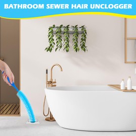 Sewer Cleaning Brushes Set of 3, Extended Cleaning Brushes for Dryer Lint Removal Brushes and Bathroom, Toilet Pipes, Kitchen Sinks, Drains, Removes Lint and Small Debris from Sewers