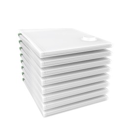 iCatchy 12 Pcs Vacuum Compression Zipper Storage Bags for Travel and Home Reusable Vacuum Storage Bags Clear Seal Bags, Waterproof Luggage Organiser for Clothes (40x60cm)