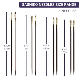 The Quilted Bear Gold Eye Sashiko Embroidery Needles, Assorted Sizes