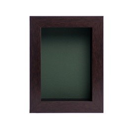 CountryArtHouse 8x10 Brown Shadow Box Frame with A 1 3/4" Usable Depth Includes Hunter Green Acid-Free Backing, UV Resistant Acrylic, & Hanging Hardware