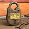 New York Insane Asylum Cast Iron Gate Lock With Brass