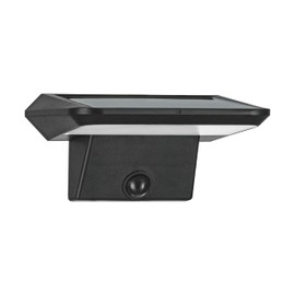 EGLO LED Wandlampe außen Porrassa, Outdoor Solarlampe mit Bewegungsmelder und Dämmerungssensor, Außenlampe solar aus schwarzem Kunststoff, IP44