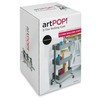 artPOP! 3-Tier Metal Utility Rolling Cart, Grey, 32 x 17