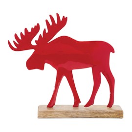 Melrose Moose Christmas Tabletop Decorations - 9.5" - Set of 2