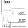 Stormguard UPVC Replacement Door and Window Gasket Rubber Seal (White)