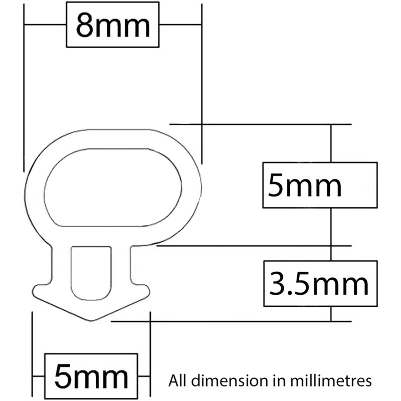 Stormguard UPVC Replacement Door and Window Gasket Rubber Seal (White)