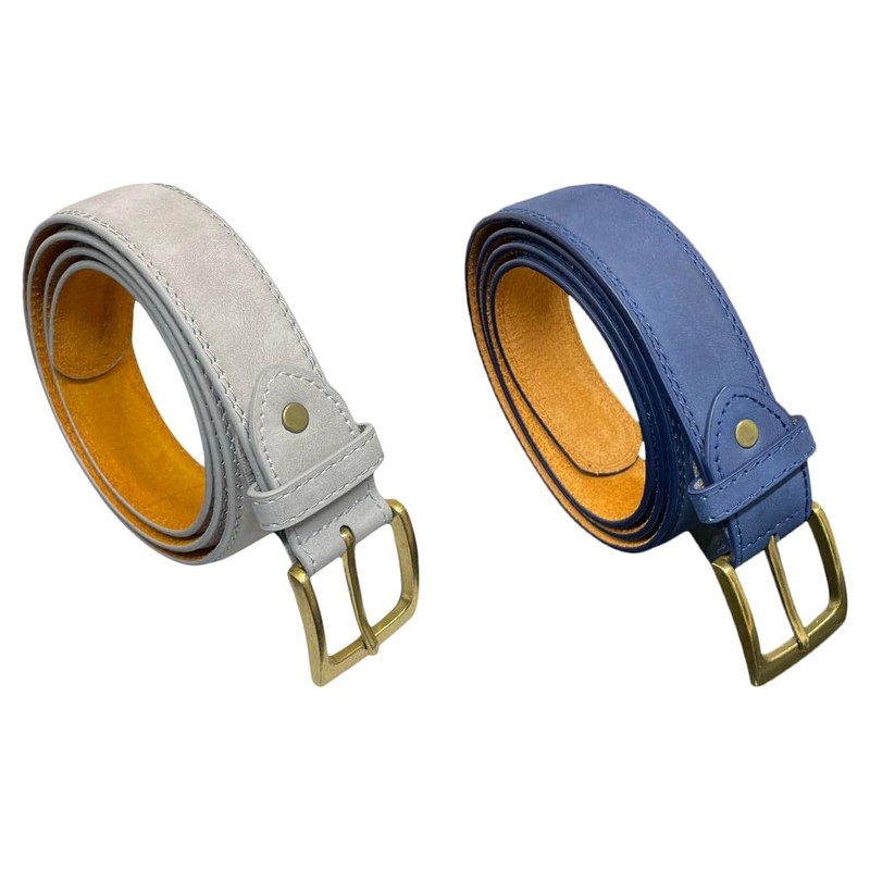 Men's Leather Lined Belt, 3 Colours, 1.25" Wide, Belts for