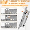 Stainless Steel Mortice Sash Lock, 92MM Center Door 40MM Backset