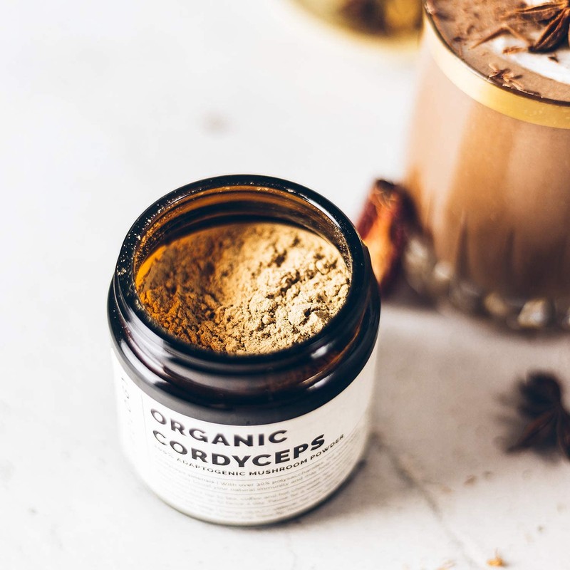 100% オーガニック冬虫夏草パウダー 50g - 48% ベータグルカン - 冬虫夏草 - スモールバッチ