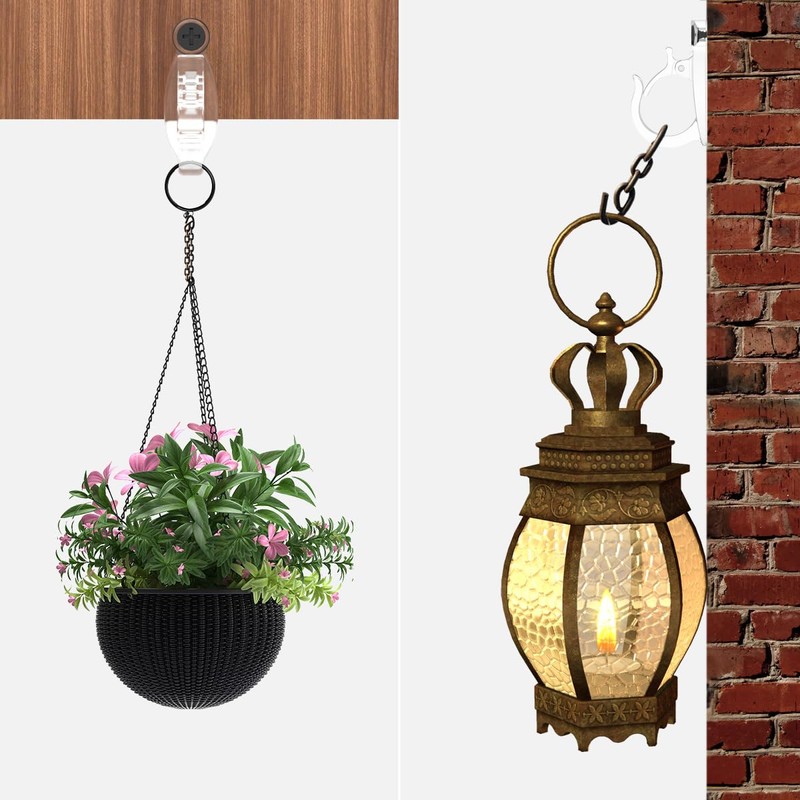 GEZIDEA Light Hanger Hooks, Screw-in Hooks for Hanging String Lights,