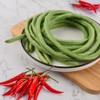 HUIANER Artificial Green Long Beans 6pcs Fake Long Bean Faux