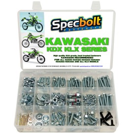250pc Specbolt Kawasaki KDX Two Stroke Bolt Kit for Maintenance & Restoration of Dirtbike OEM Spec Fastener KDX80 KDX125 KDX175 KDX200 KDX220 KDX250 & KDX450
