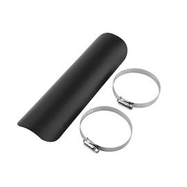 Keenso Steel Universal Motorcycle Exhaust Pipe Heat Shield Silencer Staight Cover Black/Silver (optional), black