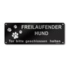 Goodvia Vorsicht Freilaufender Hund Sign, Gate Bitte Geschlossen halten, 25
