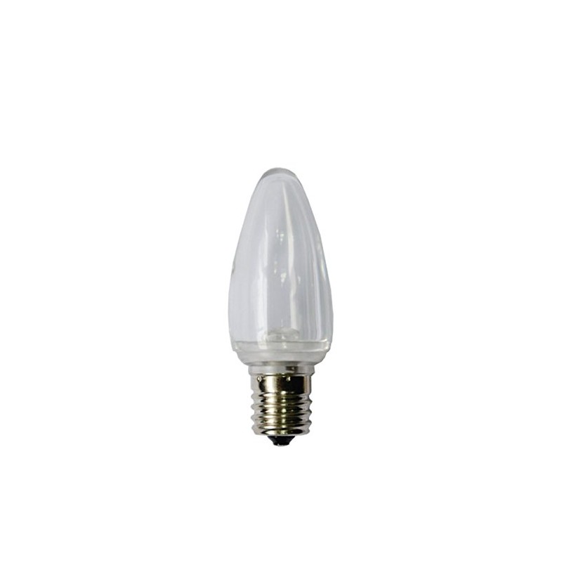 EZLS Cool White C9 Smooth LED Bulb Transparent Lens -