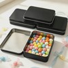 Goodma 24 Pieces Rectangular Metal Hinged Tins, Black, 4.5 x