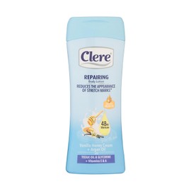 CLERE Loción Corporal Reparadora - Crema De Miel Y Vainilla + Aceite De Argán - 400 Ml