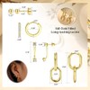 TTPSRY Earrings Set Carat Gold-Plated Small Stud Earrings Hypoallergenic Earring