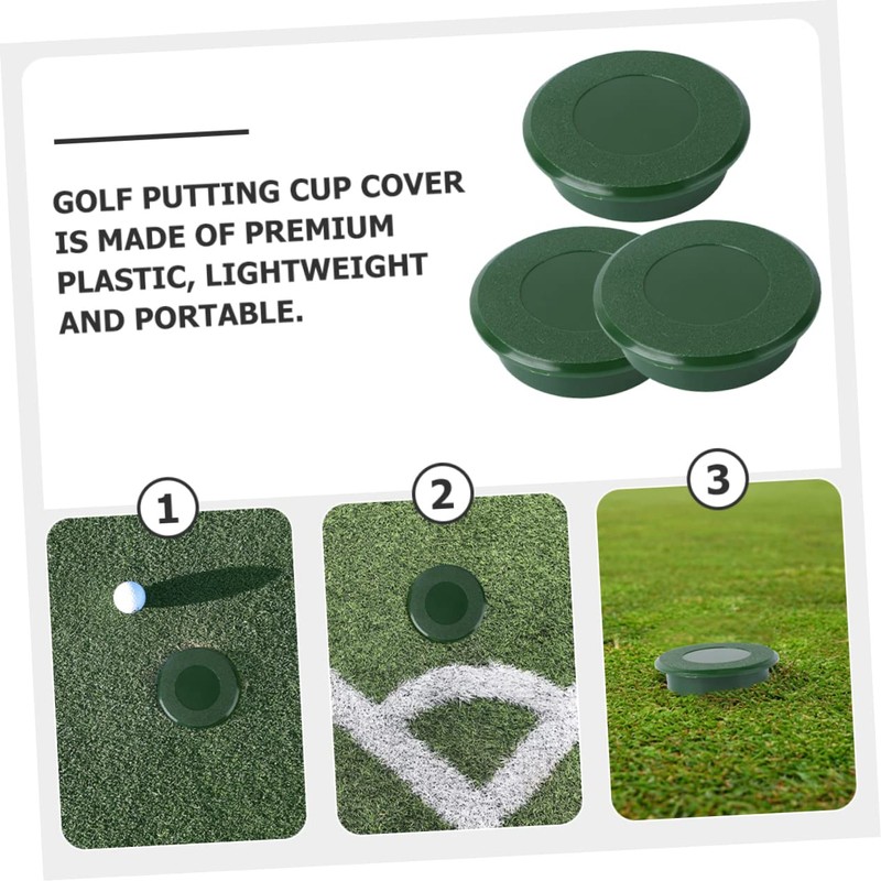 VICASKY 3pcs Golf Putting Cup Covers Durable Plastic Training Aids