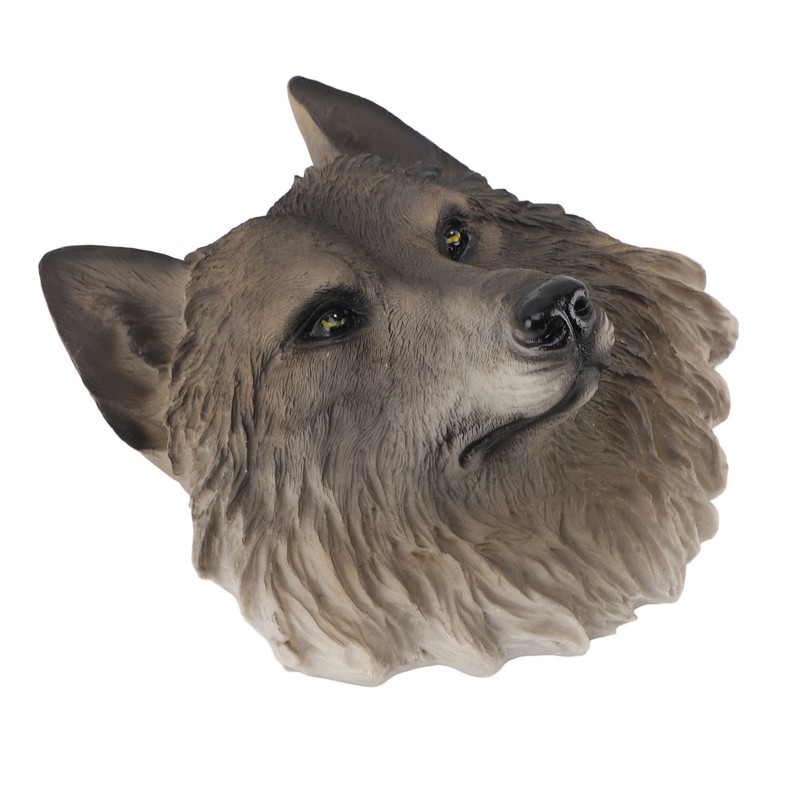 3D Animal Head Statue Resin Wall Decor Realistic Wildlife Sculpture