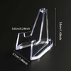 PAIKIUU Mini Acrylic Easel Coin Display Stand, 20PCS Acrylic Clear