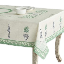 Maison d'Hermine Tablecloth, 100% Cotton, Decorative, Washable, Square Tablecloth for Mother's Day Gifts, Kitchen, Dining, Buffet Parties, Jardin Du Roy - Spring/Summer (160 cm x 220 cm)
