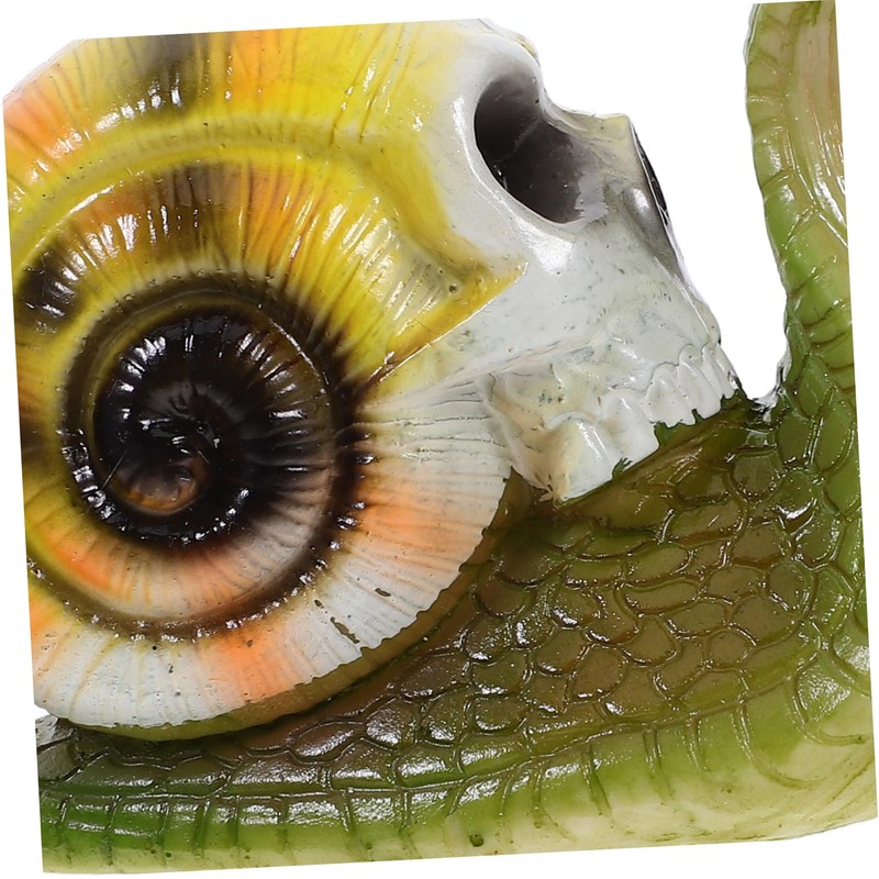 BESPORTBLE Garden Snail Decor Skull Statue Resin Ornament for Landscape