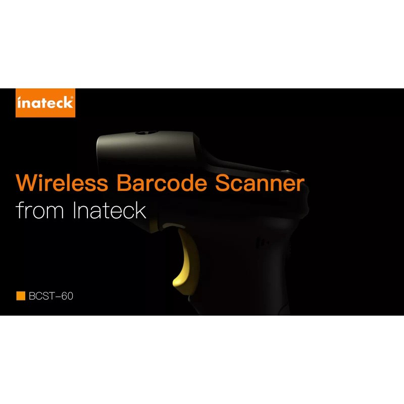 Inateck 1D Bluetooth Wireless Barcode Scanner With Charging Base BCST-60+BS0400