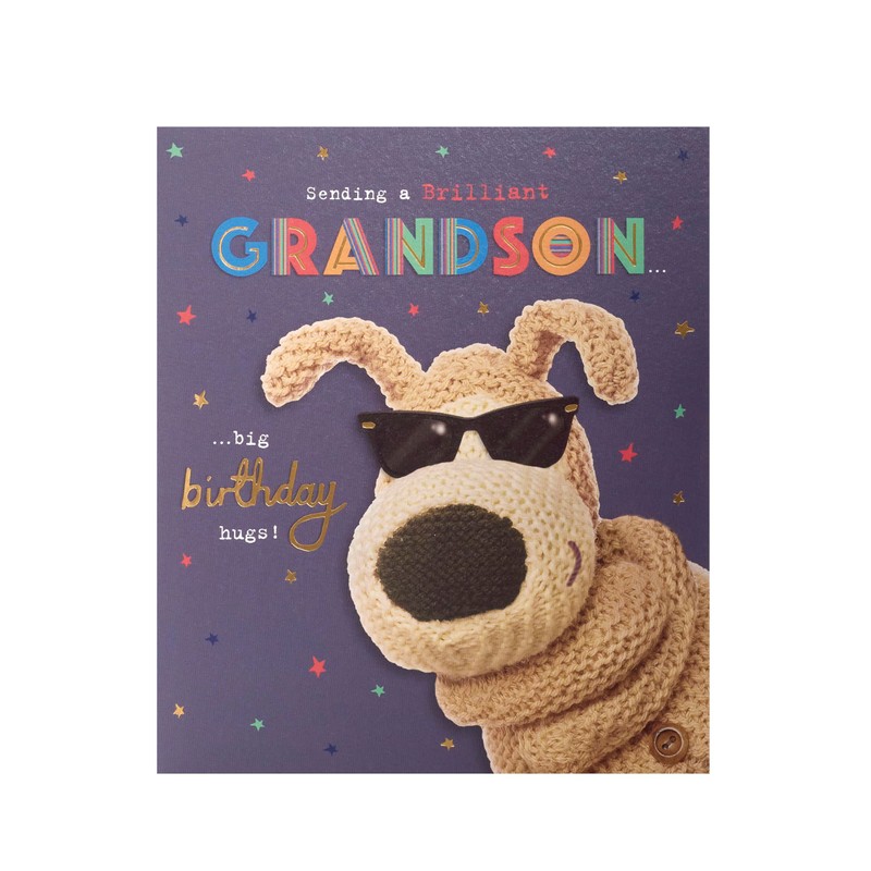 Boofle Birthday Card for Grandson - Cute Design