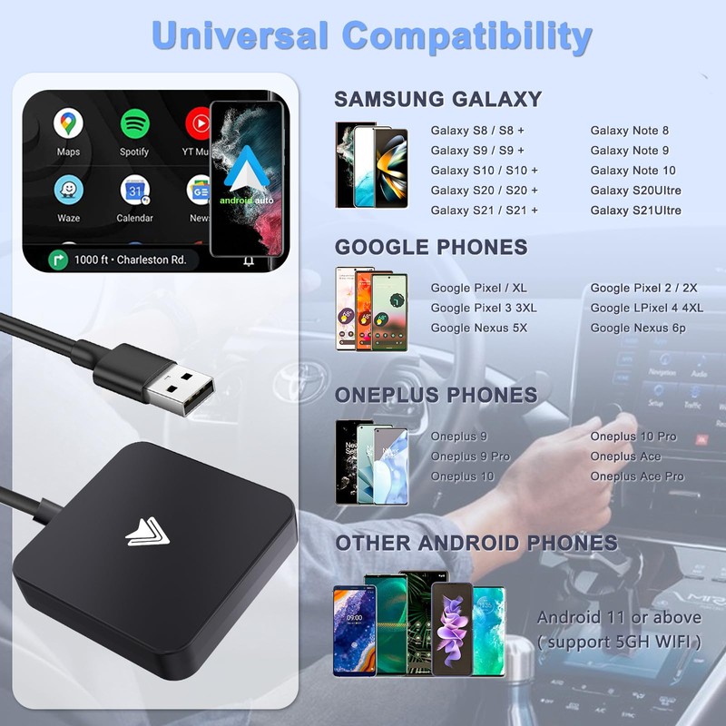 Android Auto Wireless Adapter Wireless Android Auto Adapter für Autos