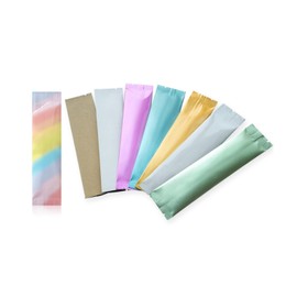 200Pcs Coffee Sugar Bag Heat Seal Aluminum Foil Plastic Bags Matte Colored Ziplock Bags Open Top with Tear Notch Zipper Pouch Food Saver Bag Short Term Food Storage Packaging