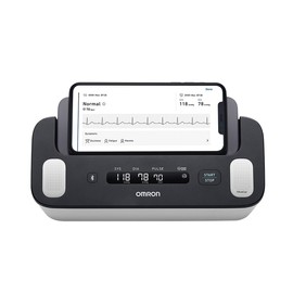 OMRON Complete – Baumanómetro de Presión Arterial y Electrocardiograma (ECG) 2 en 1 para Brazo, Validado Clínicamente, con Conectividad Bluetooth y App Gratuita – Ideal para Uso en Casa