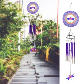 Wind Chimes with Dragonfly Wind Spinner, Gifts for Men, Women, Retirement, Teacher, Parents - Outdoor Hanging Decor Clearance for Garden, Patio, Backyard Or Porch