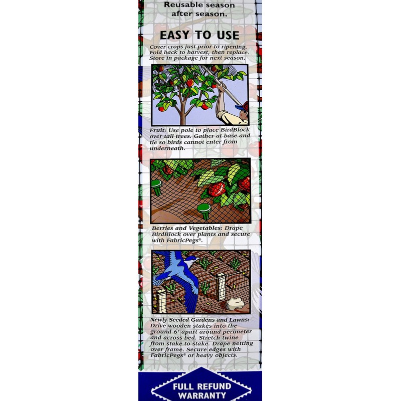 BirdBlock 601 Reusable Netting For Bird Protection, 14' x 14'